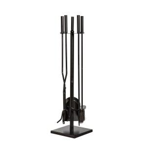 에버그린 5피스 단조 도구 야외 30인치 세트 벽난로 손잡 실내용 블랙 철제 연철