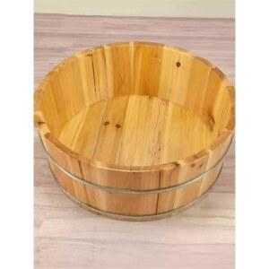 편백나무 바가지 온천 1636cm 료칸 단면 원목 통 대야 물통 세숫대야 족욕 편백 다용도