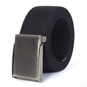 마일 하이 라이프 캔버스 웹 벨트 | 최대 52인치까지 맞도록 컷팅 플립탑 매트 실버 니켈 버클 12가지 색상