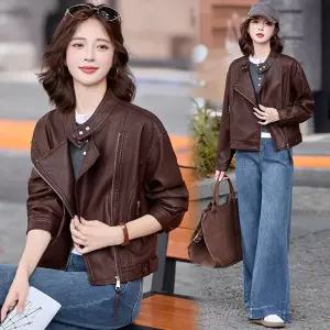 타노스검정 여사친 가을 코트 PU 트렌드 데일리룩 자켓 상의 가죽 KUK3