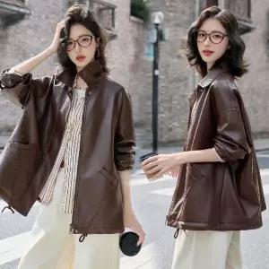 타노스빈티지 여사친 봄가을 슬림핏 옷 데일리룩 가죽 코트 재킷 자켓 KUK3