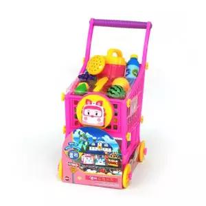 4살 여아 핑크 쇼핑 카트 쇼핑놀이 장난감 어린이 가게 유아