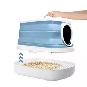 접이식 고양이 화장실 여행용 휴대용 캠핑용 밀폐 변기 폴딩