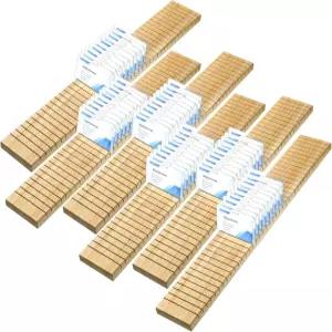 Wesiti 6개 나무 이름 배지 홀더 ID 트레이 정리함 태그 노트 카드 접시 테이블 사무실용 간판 장식 23.62