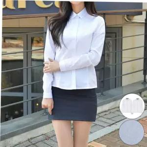 여학생교복 교복몰 (빅사이즈) 여자 밝은블루 셔츠 2장 교복