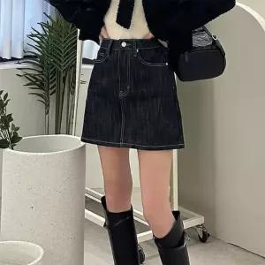 [다잇템]여자 생지데님 에이라인 데님스커트 미니스커트 (32478397A)