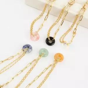 [다잇템]여성 옥구슬 키치룩 체인 도넛 고리링 팔찌 (31867844A)