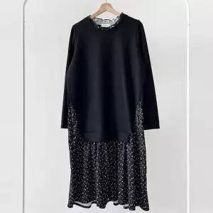 빅사이즈원피스 V796L601 실키잔꽃레이어원피스 BS (45273099A)