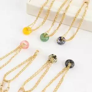 [다잇템]여자 금색 도넛 비취 스트랩 옥구슬 패션 팔찌 (31867842A)