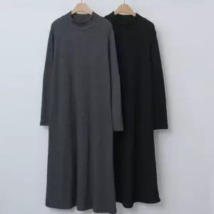 빅사이즈원피스 V959L601 반폴라무지기모원피스 WB (44879744A)