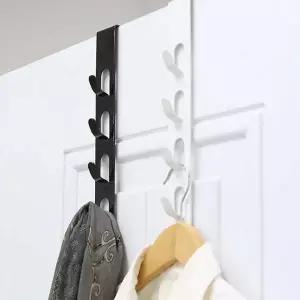 공간활용 ZKV184C4 모자 가방 옷걸이 무타공 도어 4단 철제행거