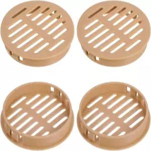 uxcell 원형 소핏 통풍구 3인치 6Pcs 오렌지 플라스틱 80mm 커버 - 에어 그릴 욕실 사무실 주방 캐비닛