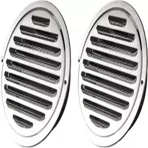 NACX 80mm / 3인치 스테인리스 스틸 원형 소핏 통풍구 루버 그릴 커버 후드 벽 내장 스크린 메쉬 주방 침실