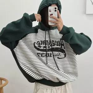 아이우먼 나그랑줄무늬끈후드티 GBV982M601 빅사이즈 (44889117A)