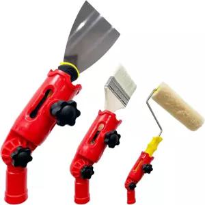 높은 천장을 위한 다각도 페인트 브러시 익스텐더 롤러용 회전 헤드가 있는 PCS 연장 기둥 부착물 1개 벽