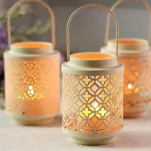 [하프클럽/셀러허브]홈무드 철제 캔들홀더 티라이트 받침대 (B형 화이트)