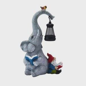 야외 장 조형물 코끼리 고양이 코끼리엘프 외부 조명 태양열