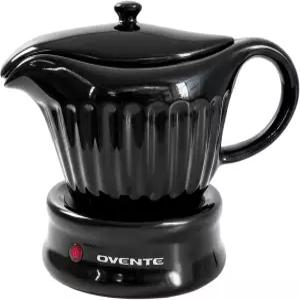 세라믹 냄비와 뚜껑이 있는 OVENTE 전기 그레이비 보트 워머 분리 가능한 워밍 베이스 및 쉽게 부을 수