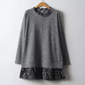 아이우먼 꽃배색프릴이중긴팔티 OLJ603M412 빅사이즈 (28277571A)