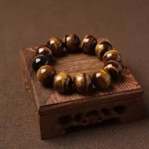 [재이앤재이 주식회사]타이거 아이스톤 브레이슬릿 불교 팔찌 18mm (21510825A)