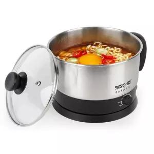 스텐 전기라면포트 휴대용 다용도 멀티포트 라면끓이는기계 여행용 캠핑용 미니쿠커 1.2L