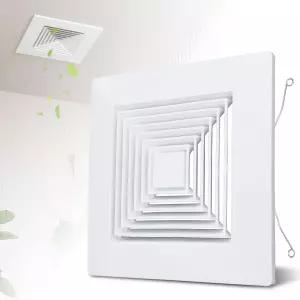 스프링이 장착된 파워로켓 욕실 배기 팬 커버 9.6인치 x 플라스틱 천장 그릴 사각 또는 벽걸이 교체용 에어