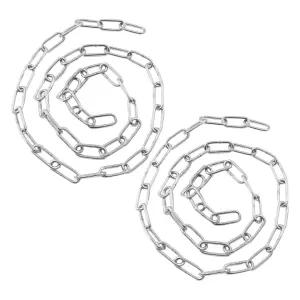 Coufce 2개 304 스테인리스 스틸 링크 체인 스윙 플랜트용 롱 링의 1/8인치 39인치 당김 견인 매달림 집
