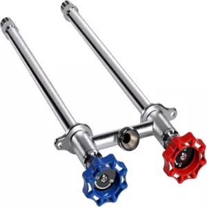 프로스트 프리 야외 수도꼭지 12인치 온수 및 냉수 스피갓 - 고강도 사용을 위한 무연 황동 정원 호스와