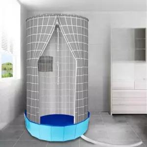 원형 샤워 커튼 욕실 텐트 파티션 겨울추위 가정용 보온