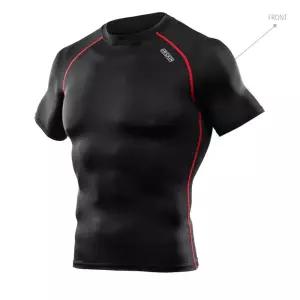 닥터스킨 컴프레션 타이츠 기능성스판티 헬스반팔티 스포티한 깔끔한티 가벼운착용감 단체복 등산복상의