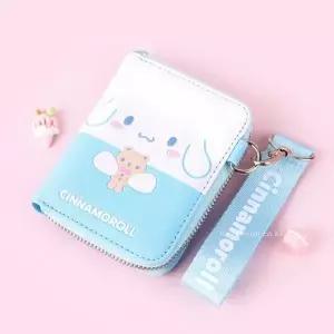 귀여운 시나모롤 홀로그램 스트랩지갑 여성 실용 파우치