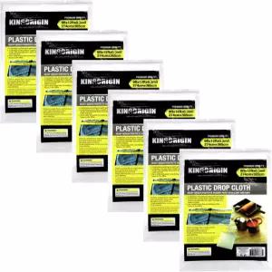 플라스틱 드롭 천 6팩 페인팅용 9x12피트 페인트 방수포 가구용 커버 바닥 소파 일회용 시트