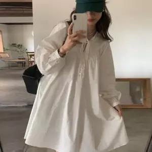 여성 원피스 퍼프소매 리본 휴양지 바캉스룩 (44680547A)