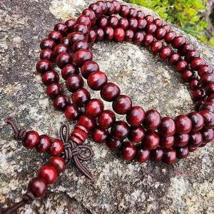 불교용품 백팔염주 단풍나무 108염주 단주 합장주 목걸이 팔찌nop309