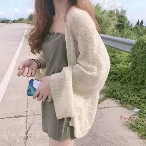 여성니트가디건 3컬러 바캉스패션 시스루 휴가룩 편한 바캉스룩 간절기ssu010