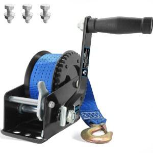 AOFCRELI 보트 스트랩 4 1 기어비 트레일러 26피트 윈치 손 1600LBS 휴대