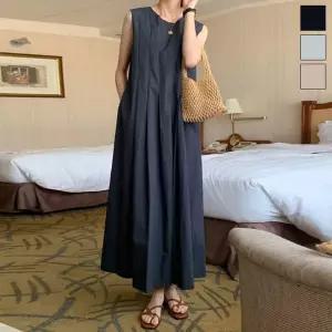 [신세계라이브쇼핑][옷자락] 여자 우아한 페미닌 데일리 휴양지 플레어 롱원피스