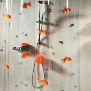 방수 입체 금붕어 커튼 샤워 200CM 180CM 너비 높이