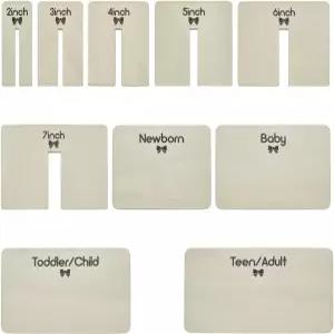 핑거인스피어 나무 헤드밴드 헤어보드 세트 6개의 보우 메이커 템플릿 4개의 헤어밴드 디스플레이 카드