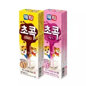 [셀러허브]동서 제티 초콕 초코렛 10T+딸기 10T 총 20T 우유 콕 초코빨대 (S12058798)