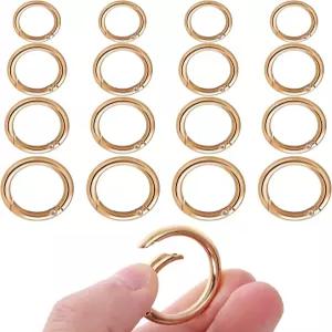 욜레브 16PCS 트리거 메탈 스프링 O 링 원형 카라비너 클립 스냅 키링 버클 핸드백 공예 제작용