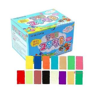 탤런트 15색 20개입 컬러찰흙 고무찰흙ssu247