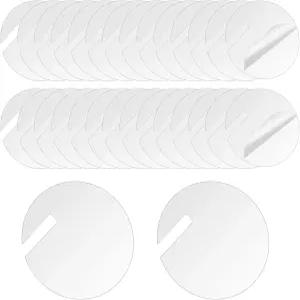 uxcell 30개 아크릴 음료 태그 파티용 라벨 원형 빈 샴페인 와인 잔 이름 웨딩 바 파티 장식용 DIY 참