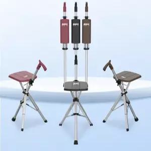 지팡이 의자 초경량 어르신 수동 스틱 원터치