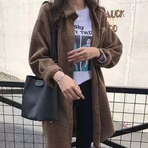 카라형가디건 롱남방 골지 가을자켓 골덴abc901