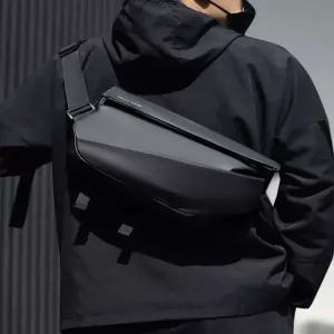 남성 크로스백 가죽 나일론 통근용 메신저백 스포츠 숄더백 자전거 오토바이 미니 슬링백 트렌디 디자인