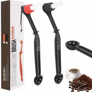 에스프레소 브러시 2피스 커피 그라인더 및 청소용 스푼 헤드가 있는 청소