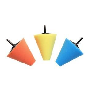 타이어 광택 스펀지 자동차 휠 전동 드릴용 버니싱 볼 콘 세트 허브 버핑 키트