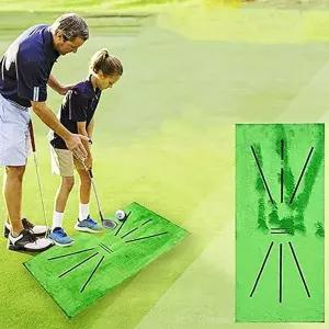 휴대용 벨벳 스윙매트 디봇매트 골프 연습 스윙궤도 스윙연습패드