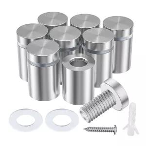 아크릴용 LuckIn 8팩 스탠드오프 나사(3/4인치 다이아 x 1인치 L) 스테인리스 스틸 스탠드 오프 월 마운트